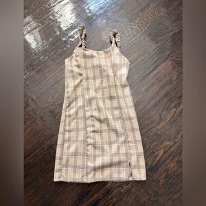 Forever 21 Brown Plaid Mini Dress
